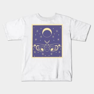 Moth moon Kids T-Shirt